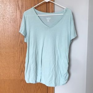 Springy blue maternity top